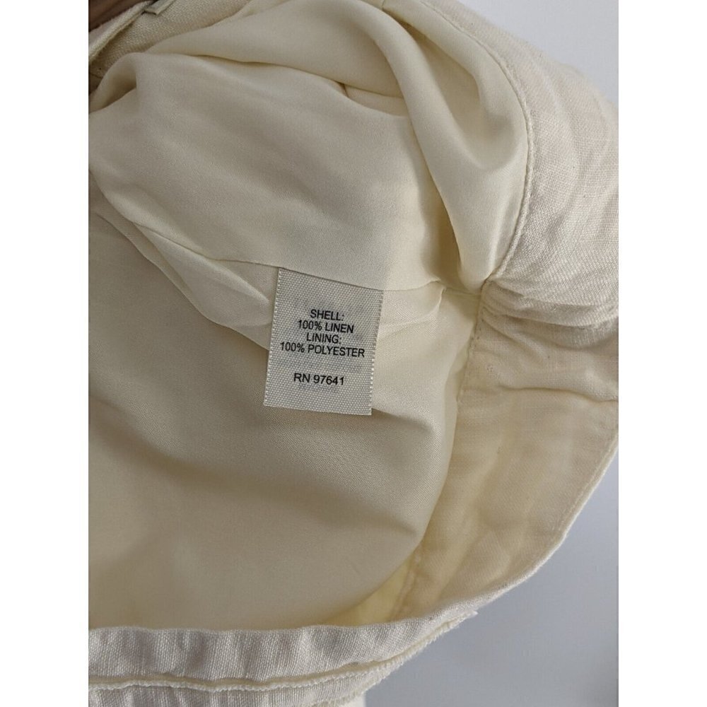 J Jill Linen Pants Drawstring Women's 6 Petite 6P Cropped Lined MEAS 27 X 21.5 - Picture 7 of 9